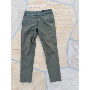 Lululemon Commission Pant Slim Warpstreme Chino Mens 31 Green M5975S